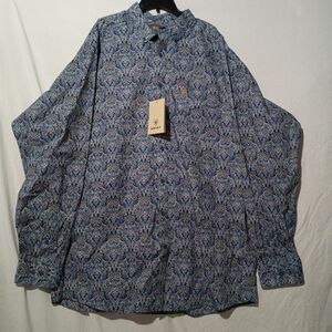 Ariat Men's Blue Patterned Shirt
